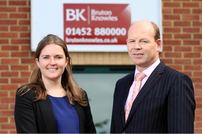 New appointment Tessa Newton with Bruton Knowles commercial partner Angus Taylor