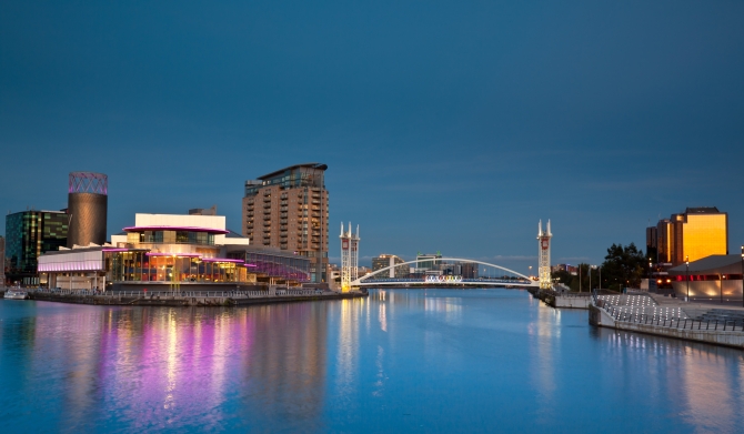Salford Quays home to Media City in Manchester